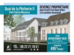 t2 à la vente -   60700  PONT SAINTE MAXENCE, surface 46 m2 vente t2 - UBI444004322